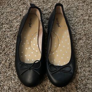 Cat & Jack Classic Black Flats with Bow